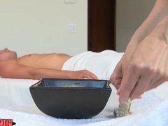 Stepmom gives a nice Cock Massage