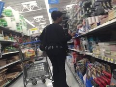 Short Black Milf with Bubble Butt in work pants