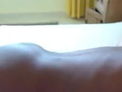 Bald ebony girl takes an anal creampie