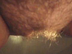 My fat hairy teen pussy pee around bathrooms