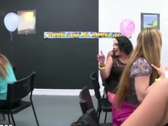 Wild Girls Celebrate With Blowjob Party