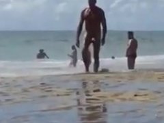 Huge Cock on the Beach