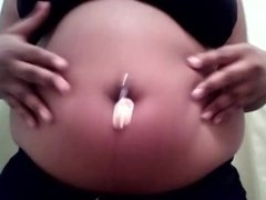 Ebony BBW Navel Play (For Theallmightybear, especially)