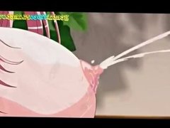 Anime Porn - Pink haired girl covered in semen