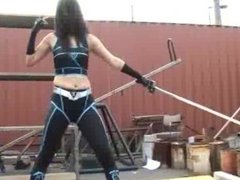 Superheroine Belly Punching