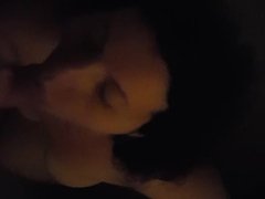 Deepthroat and facial of my beautiful wife