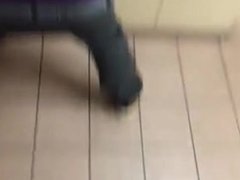 He is fucked in the office toilet by his boss