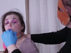 Foot gag bondage and amateur rough on couch and pantyhose bondage orgasm