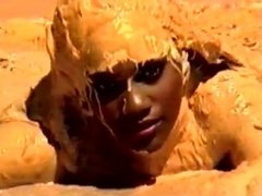 Black girl in mud