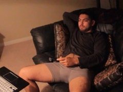 Sexy Handsome Latino Masturbating To Porn 1