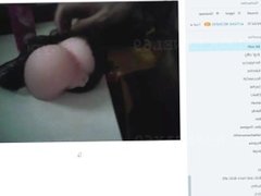 Cumshot latex ass male sextoy anal solo handjob Skype webcam cum dick cock