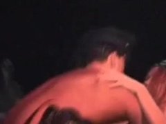 Male dancer strips woman on stage