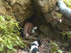 Nude cave exploration by Mark Heffron