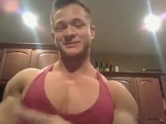 Daniel Carter, Steel or Joey Cam Session Flexing Pec bouncing