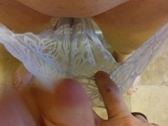 Getting my panties filled with cum before going out