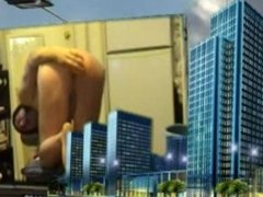 Public naked anal displays on city billboards by Mark Heffron