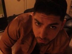 Beige Leather Jacket Hairy Latino Dirty Talk Sexy Male Webcam Show 4 Fans 1