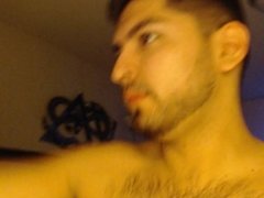 Latino Male Handsome Webcam Model Masturbating Full Load Release Sexy Voice