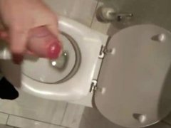 Public toilet cumshot