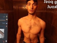 Hot Camguy Showing Off And Bouncing His Pecs (Ice Poseidon)