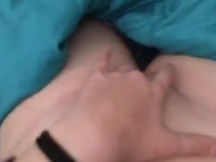teen girl runs clit to orgasm