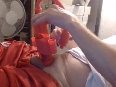 Still to the edge and back again and again with cock pump even