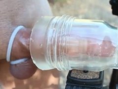 8 inches cock - Hard & ruff cock milking by fleshlight