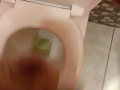 a few cumshots in the public toilet