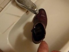 Piss in wifes wine red ankle boot
