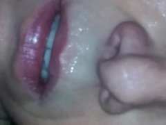 He fucks my pussy with his cum all over my face