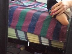 Taking off my Toe Socks - Watch my barefeet