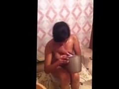 Indian girl bathing