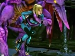 Monster grabbed the Samus Aran and have sex