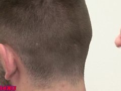 British stud banged up his bum in barbershop