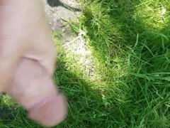 Outdoor jerk on forest path