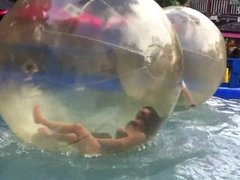 The bubble babe (that's a girl inside a bubble)