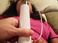 Wife cumming with vibrator