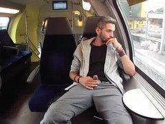 He wanks in a public train