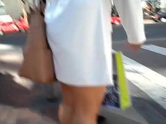 BootyCruise: Asian Babes Leg Art 17-White Dress & Heels