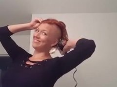 sexy milf shaves her head