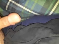 Jerk and cum under the sheets
