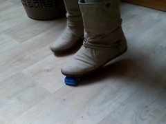 Beige boots crush toy