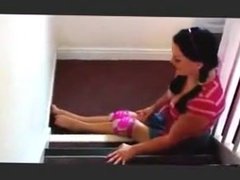 Paraplegic Woman Climbing Stairs