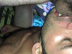 Sucking a big latin cock