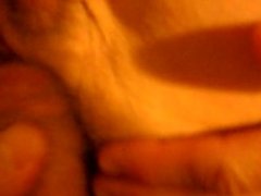 wife spreads and touches hairy pussy to cum and for cum