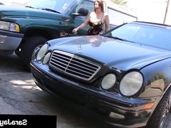 Love Queen Sara Jay Gives Horny Mechanic A Hot Fuck Session!