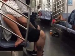 Incredible couple fuck in the subway