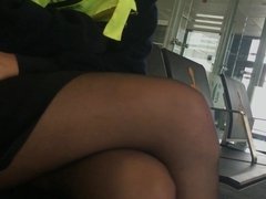 Leg wiew of airport staff in Los Angeles