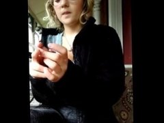 Amazing Smoking Blonde w/ Glasses Described Her Habit & Brands