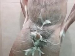 Bear Soapy Shower Masturbation